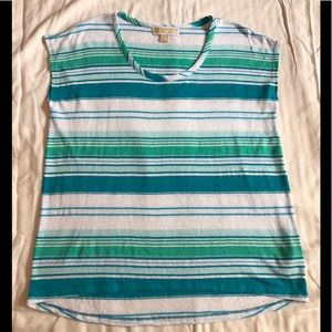 Michael Kors Striped Tunic with Cap Sleeves